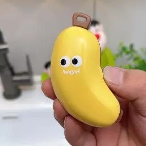바나나 칫솔 보호케이스 보관 노란색 케이스 여행 치약 세면도구 1개 휴대