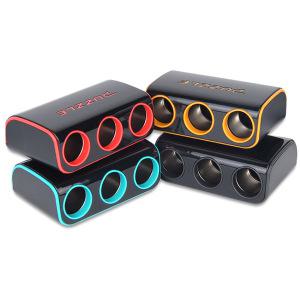 카데코 퍼즐 4컬러 3구 소켓 다용도 멀티소켓 시거잭 충전기 차량용