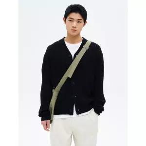 에잇세컨즈 와이드 골지 가디건 블랙 21535ABY35 4863376
