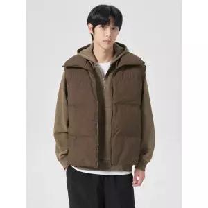 에잇세컨즈 하이넥 패딩 베스트 브라운 264Y38EYED 4639031