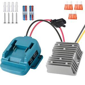 마키타 18V 배터리용 180W 파워 배터리 어댑터 휠(USB 및 TYPE C 충전 지원) DIY RC 자동차 장난감 로보틱스 트럭용 18V-12V 스텝다운 컨버터