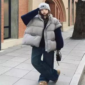여성 조끼 패딩 점퍼