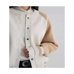 에잇세컨즈 배색 니트 아우터 아이보리 35615ACM20 5945635