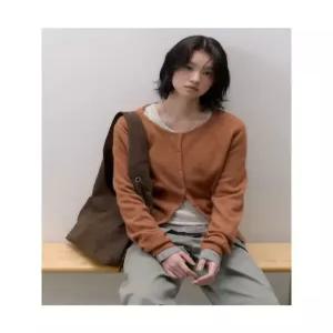에잇세컨즈 윈터 카디건 옐로이시 브라운 35615AWM2B 5978253