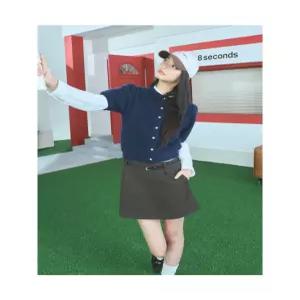 에잇세컨즈 헤어리 반팔 카디건 네이비 35625AWM7R 6014025