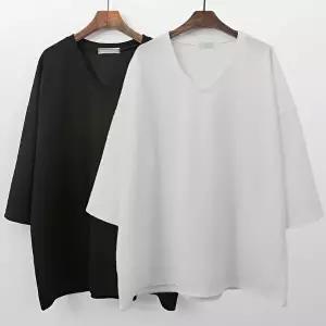 [셀러허브 패션]빅사이즈사랑해요 G458L403 베이직V넥7부티셔츠 NO (14211030)