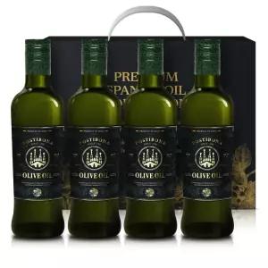 [선물포장] 포스티보나 엑스트라버진 올리브유 500ml 4병 오일선물세트