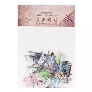 잠자리스티커 나비 스티커 40P 세트 잠자리/날개/벽/인테리어/창문/포인트/다꾸/데코/실사/필름/디테일