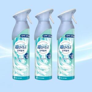 페브리즈 실내 차량 공기 탈 취제 에어 강력 탈 취 린넨 스카이 165g x 3개