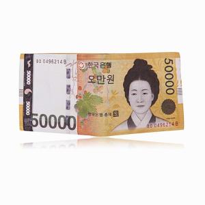 웃긴 지갑 돈모양 오만원 돈지갑 세계 달러