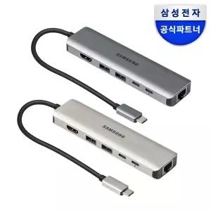 삼성전자 6in1 C타입 USB 멀티 허브 SL-MH1061M 그레이 HDMI 8K 30Hz 100W 노트북 맥북 아이패드 호환 M