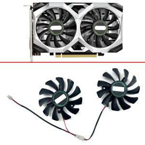 팬 쿨러MSI GTX1050 1050 Ti 2GT GTX SUPER VENTUS XS 그래픽 카드 팬용  냉각 팬 75mm 2핀 HA8010H12F-Z G