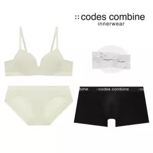 [롯데백화점]코데즈컴바인 이너웨어 커플속옷세트 [노와이어브라+팬티+드로즈] (CFWBRBP162LBEBK)