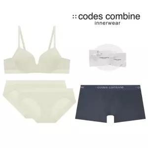 [롯데백화점]코데즈컴바인 이너웨어 커플속옷세트 [노와이어브라+팬티2매+드로즈] (CFWBRBP162LBEGY)