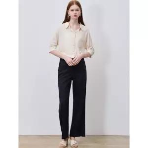 [쉬즈미스][쉬즈미스(SHESMISS)] 세미와이드 린넨 블렌드 슬릿 팬츠 (택가격 228000원
