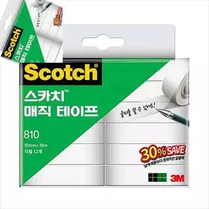 육랴 스카직테이프리필 세이빙팩 12mmX18m 스카치매직테이프