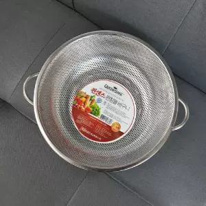 세신 퀸센스 펀칭 볼 바구니 양수 29cm 스텐레스 채반/타공 원형 물빠짐 소쿠리 채망 주방 가정용 부엌