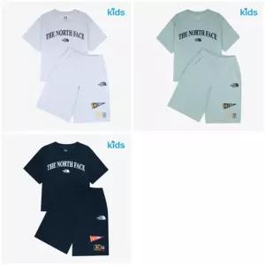 국내 정품 노스페이스키즈 NT7US16 키즈 캠프플래그 크루세트 KS CAMPFLAG CREW SET