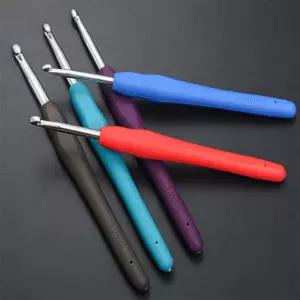 (선택:코바늘(2.5mm))실리콘 뜨개질바늘 코바늘 손잡이 용품 뜨개질 수세미실 대바늘 돗바늘 질대 질용품