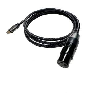 USB C to XLR 오디오 케이블  타입 남성 남성/여성 스테레오 파워 앰프 브레이디드 스피커  믹서용