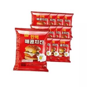 매콤치킨버거 냉동 햄버거 치즈 한맥 매콤 치킨, 12봉