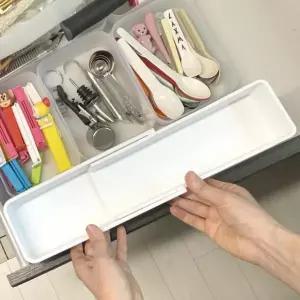주방서랍트레이 트레이 서랍정리 길이조절 길이조절서랍트레이 칸막이