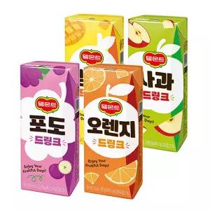 델몬트 드링크팩 190ml X 48팩 (오렌지 포도 사과 망고)
