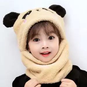 겨울 어린이 아이 일체형 캐릭터 워머 모자 보온