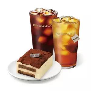 (파스쿠찌) 오렌지 홍차+아메리카노(R)+카사타 티라미수(조각)