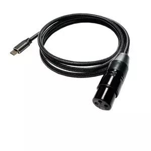 USB C to XLR 오디오 케이블 타입 남성 남성/여성 스테레오 파워 브레이디드 스피커 믹서용