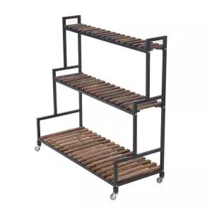 계단식 이동식 베란다 화분거치대 발코니 거실 플랜트 선반대 수납대 화분랙 난초