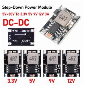 5/10개 DC-DC 벅 컨버터 스텝 전원 공급 모듈 5V-30V3.3V 5V 9V 12V 3A 전압 조절기 자동차 바이크 오토바