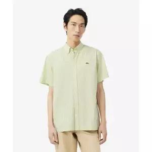 라코스테 LACOSTE 남성 라이트 포플린 깅업 체크 반팔 셔츠 CH2346-56G 4AJ CH2346-56G4AJ 504905