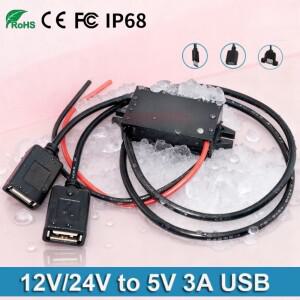 DC-DC 12V 5V 3A 15W 미니 USB 타입-C 버크 컨버터 차량용 전원 공급 장치 스텝 다운 모듈 역방향 보호 기