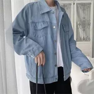 루즈핏 오버핏 청 자켓 트러커 남성 오버핏 데님 자켓 빅사이즈