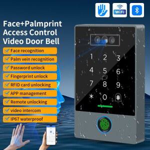 Asia Teco 팜 정맥 TTLOCK APP WIFI 얼굴 IP67 액세스 제어 시간 출석 3D 얼굴 인식 13.56MHZ RFID 지문
