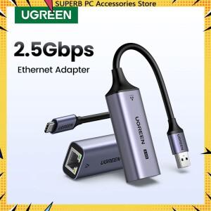 UGREEN USB 이더넷 어댑터 2.5G 2500Mbps 네트워크 카드 노트북 PC NAS 서버 Windows Mac OS 인터넷 선물