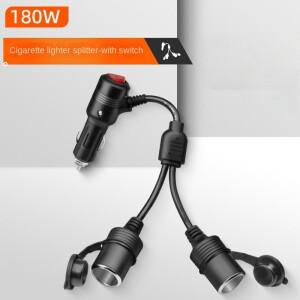 3in 1 소켓 180W 차량용 시거잭 스플리터 고속 충전기 휴대폰 전원 어댑터 DVR GPS 대시캠용