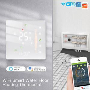 MOES 스마트 온도 조절기 WiFi/ZigBee 물/전기/가스 보일러용 주간 프로그래밍 가능 Alexa Google Tuya와 호환 86mm
