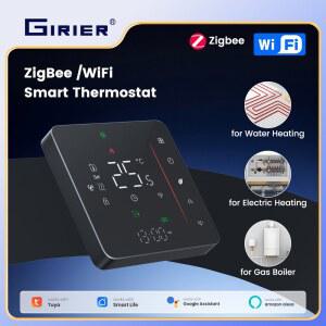 GIRIER Tuya ZigBee 스마트 온도조절기 물/가스 보일러 전기 바닥 난방 프로그래머블 온도 조절기 알렉사 호환