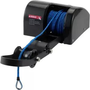 35파운드 전기 앵커 윈치 12V 보트 - 원격 조종 기능과 스피드보트용 100피트 프리 와운드 로프가 포함된