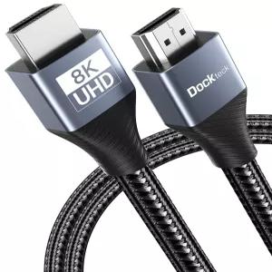 dockteck 8K HDMI 2.1 케이블 48Gbps 고속 to 3피트 8K@60Hz 꼬임 코드 Dynamic HDR HDCP eARC 지원 Dolby