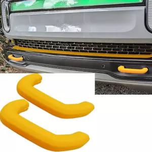 리비안 R1T 및 R1S에 적합한 토우 훅 커버 업그레이드 실리콘 장식 노란색 2개