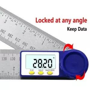 0200mm 각도 측정기 전자 스테인레스 스틸 저울 디지털 디스플레이 휴대용 각도계 목공