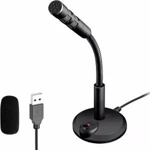 Mac 또는 Windows Black용 스트리밍 팟캐스트 녹음 게임 Skype YouTube Mic를 위한 음소거 버튼과 LED