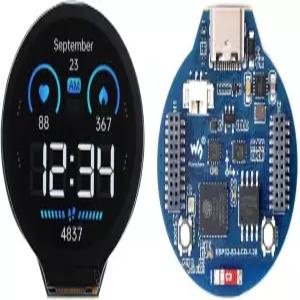 웨이브쉐어 ESP32-S3 MCU 보드와 1.28인치 IPS 원형 LCD 디스플레이 2.4GHz Wi-Fi 802.11 b/g/n 및