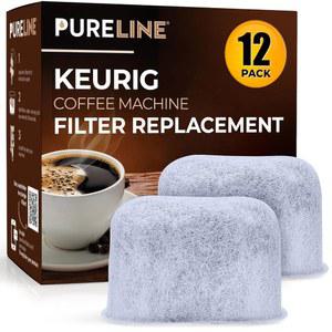 퓨어라인의 KEURIG 필터 교체용 12개입 숯 정수기 | 카트리지 - 2.0 및 1.0 클래식 커피머신에 적합 NSF 인증(2년 보증)