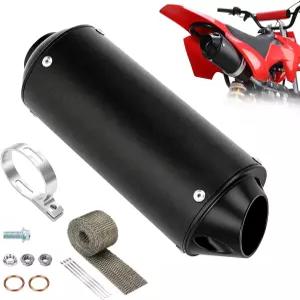SHIQINHA 1.1인치 머플러 125cc 및 중국 ATV 4륜 타오 쿨스터 아폴로와 호환 범용 28mm 배기 소음기 피트