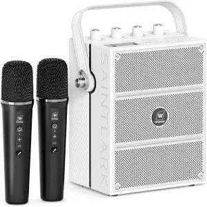 2개의 무선 마이크가 포함된 100W 블루투스 스피커 S99 강력한 음성 증폭기 휴대용 노래방 기기 가정용
