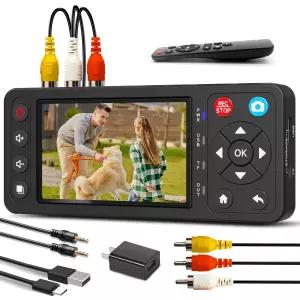 VHS에서 디지털 변환기로 VCR에서 레코더로 DVR AV RCA DVD Hi8 Mini DV 캠코더 게임 시스템 레트로 콘솔로